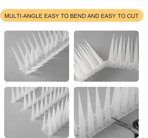 Miniatura 4 de OFFO Bird Spikes - Picos de paloma para exteriores para gatos que mantienen a los pájaros, mapache, pájaro carpintero, 4 pies (3.9 ft), blanco