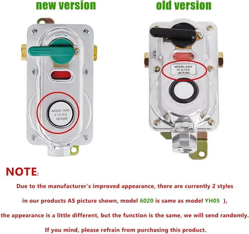 Miniatura 2 de Regulador de propano para RV, 2 mangueras de tanque, regulador de cambio automático de 2 etapas con 2 coletas de 18 pulgadas para remolques de RV