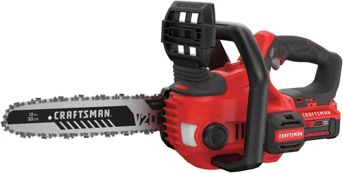 Miniatura 14 de CRAFTSMAN Mini Motosierra, Mini Motosierra Inalámbrica de 10 Pulgadas, Motosierra Eléctrica, Batería V20 y Cargador Incluidos, Cortador de Árboles
