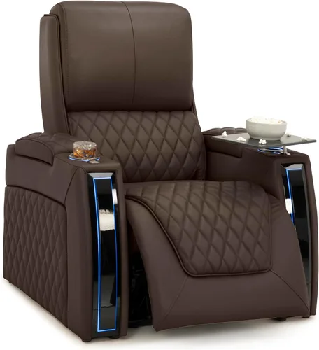 Miniatura 54 de Seatcraft Apex Zero-Gravity CoolZero - Asiento de cine en casa de cuero italiano, reposacabezas eléctrico, lumbar eléctrico, reclinable eléctrico