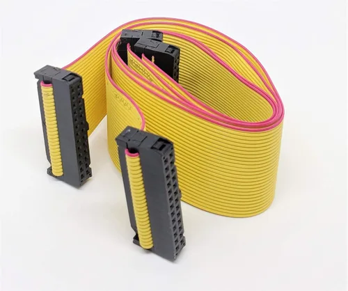 Miniatura 2 de Paquete de 2 conectores hembra IDC 2x13 26P 0.100 in 5.9 in 5.5 pulgadas, cable de cinta plano amarillo, filas dobles 26 pines 0.1" paso FC F/F