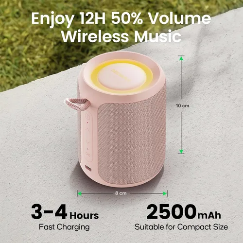 Miniatura 3 de Altavoz Bluetooth inalámbrico, IP67 impermeable y a prueba de polvo altavoz portátil con luces, sonido estéreo fuerte de 15 W, batería de 2500 mAh