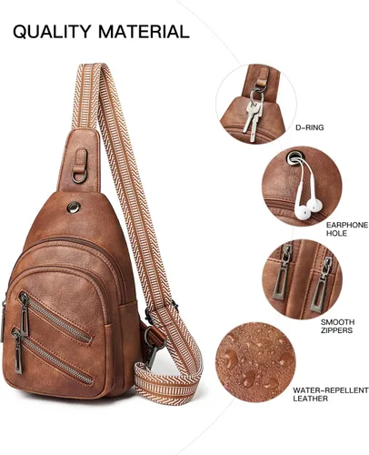 Miniatura 5 de Bolso bandolera de 7L para mujeres y hombres, bolsas de pecho cruzadas, mochila pequeña, riñonera, bolsa de viaje para el hombro