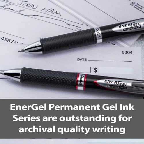 Miniatura 3 de Pentel EnerGel PRO - Bolígrafo de gel permanente, (0.028 in), línea media, tinta negra, caja de 12 bolígrafos (BLP77-A)