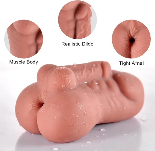 Miniatura 3 de ferch Masturbador anal masculino con gran ano, masturbador de trasero realista de 0.54 kg con caderas exuberantes y ano apretado para masturbación