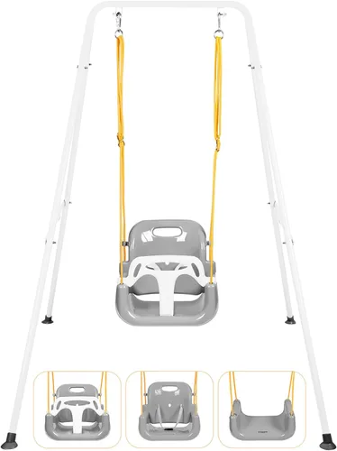 Columpio 3 en 1 para bebé, plegable para interiores y exteriores, columpios multifuncionales para niños de 6 meses en adelante, fácil de montar y
