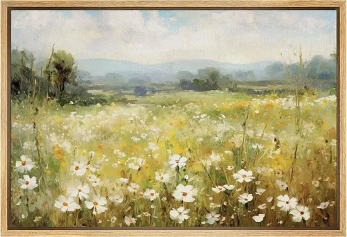 Miniatura 18 de SIGNFORD Lienzo impreso para pared, cielo nublado, bosque verde, prado, naturaleza, desierto, ilustraciones florales botánicas, arte moderno