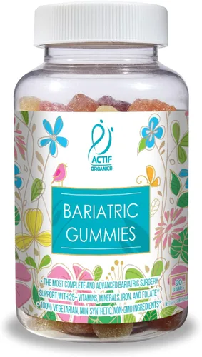 ACTIF Gomitas bariátricas orgánicas con más de 25 vitaminas y minerales orgánicos para cirugía bariátrica cirugía de bypass gástrico, fórmula