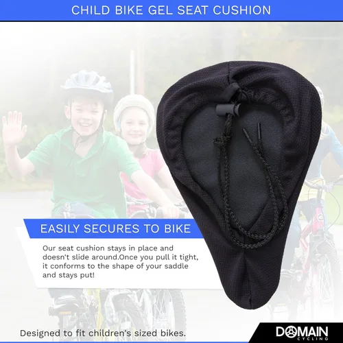Miniatura 5 de Domain Cycling - Funda de asiento de bicicleta para niños con gel (9 x 6 pulgadas) - Cojín para asiento de bicicleta para niños - Comodidad