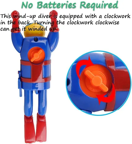 Miniatura 4 de Juguetes de baño Miracland – Buceador de cuerda con movimiento a pilas, figura de hombre rana para bañera/piscina, regalo STEM libre de BPA