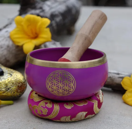 Miniatura 9 de Juego de cojines tibetanos con diseño de flor de la vida, para meditación, yoga, curación espiritual y atención plena, tamaño mediano (negro)