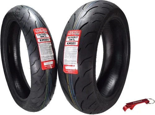 Miniatura 14 de Kenda KM1 (KM001) 120/70ZR17 Neumático delantero para motocicleta Sport Touring 58W - Neumático radial con estabilidad a alta velocidad y excelente