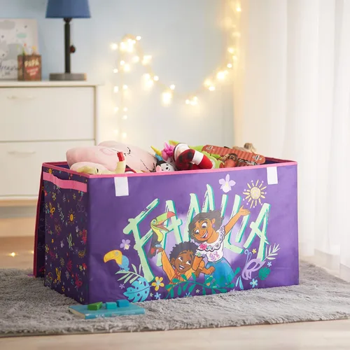 Miniatura 6 de Idea Nuova Disney Encanto - Baúl de almacenamiento plegable para juguetes de niños, duradero, con tapa