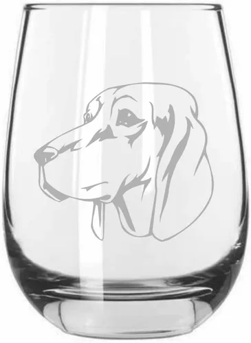 Miniatura 553 de Sakhalin Husky Dog - Copa de vino grabada personalizada de 15.25 onzas sin tallo
