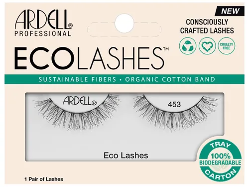 Ardell Eco Lashes 453, pestañas postizas de fibras sostenibles, banda de algodón orgánico, aspecto natural ligero, 1 par Ardell Pestañas ecológicas