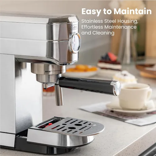 Miniatura 7 de Gevi Espresso Expresso Machine 20 bar con espumador automático de leche, cafetera de café espresso profesional con varita de vapor, máquina compacta