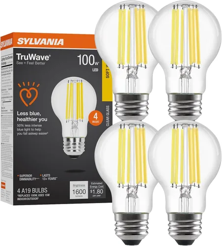 Miniatura 12 de Ledvance Sylvania - Bombilla LED Truwave Serie Natural, equivalente a 60 W, eficiente 8 W A19, base media, regulable, 800 lúmenes, 2700 K, blanco 60