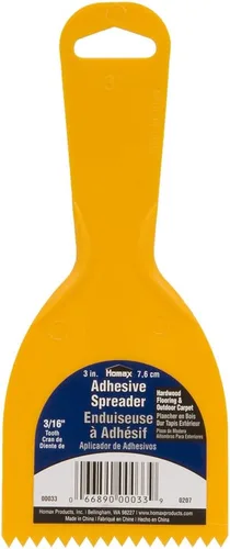 Miniatura 9 de Homax Esparcidor adhesivo, 8 pulgadas, diente de 3/16 pulgadas, esparcidor de pisos de madera dura, naranja