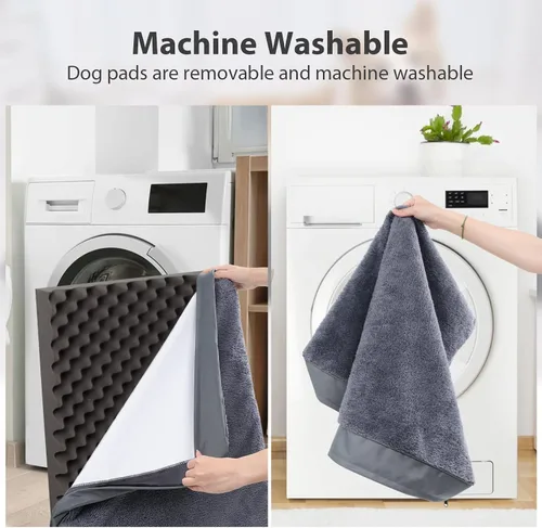 Miniatura 6 de Camas ortopédicas impermeables para perros pequeños, cama ortopédica para jaula con funda extraíble lavable, alfombrilla de espuma para mascotas