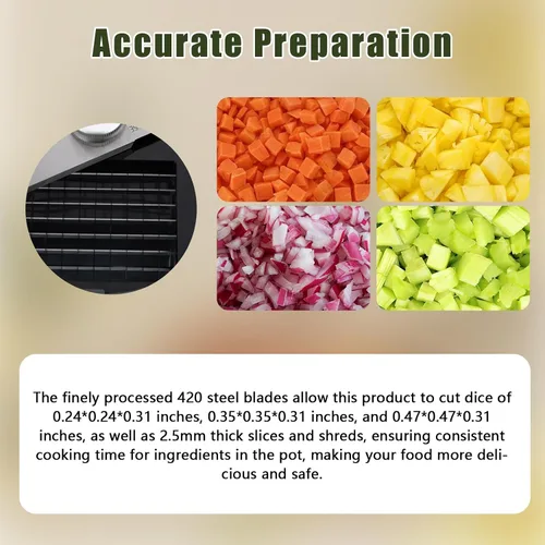 Miniatura 3 de Cortador de verduras comercial 3 en 1, procesador de verduras multifuncional de 110 V, picador de verduras eléctrico, máquina de ensalada