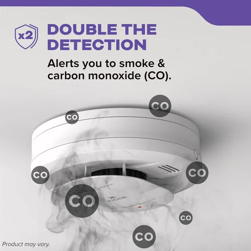 Miniatura 4 de Kidde Detector de humo y monóxido de carbono, batería de 10 años con extintor de incendios Kidde 1A10BC, paquete de 2 paquetes de seguridad