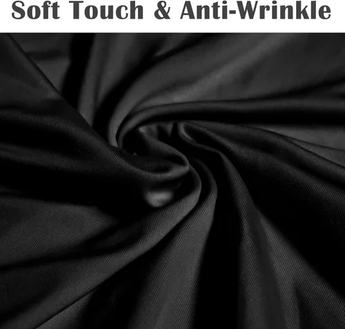 Miniatura 3 de Vencede 50 fundas para sillas de elastano elástico negro, fundas para sillas para bodas, protectores universales para sillas para fiestas