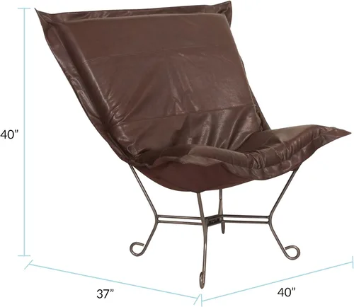 Miniatura 3 de Howard Elliott Collection Avanti Pecan - Silla de asiento oscilante con funda, silla multiusos de mariposa con marco de titanio, muebles de patio