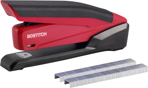 Miniatura 9 de Bostitch Office InPower Engrapadora de escritorio ecológica, tecnología de un dedo, sin atascos, incluye 210 grapas, color negro (1100)