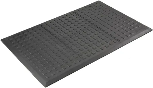 Miniatura 2 de Wearwell Rejuvenator - Alfombrilla cuadrada antifatiga para estación de trabajo, color negro, 2 pies de ancho x 3 pies de largo x 5/8 pulgadas