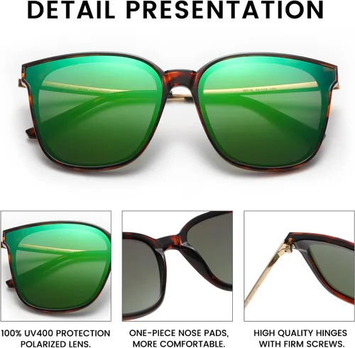 Miniatura 4 de Duco - Lentes de sol redondos vintage para mujeres y hombres con protección UV de moda para la playa