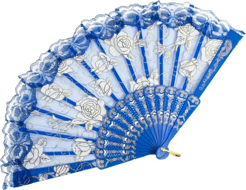 Miniatura 16 de EOSAU Abanicos plegables chinos de mano de encaje para mujer, plegables a granel para fiestas, bodas, iglesias, bailes (10 colores mezclados 01)