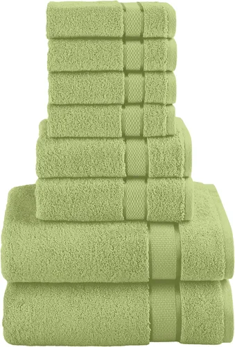 Miniatura 18 de Elegant Comfort Juego de 8 toallas de algodón de alta calidad, incluye 4 toallas pequeñas, 2 toallas de mano y 2 toallas de baño, 100% algodón