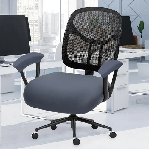 Miniatura 81 de Fundas elásticas para asiento de silla de oficina de escritorio - Funda universal de spandex para silla de computadora - Fundas removibles lavables