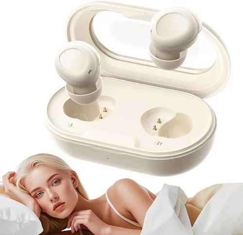 Miniatura 2 de Xmenha Audífonos invisibles para dormir de lado, para dormir de lado, auriculares ocultos, planos, pequeños, discretos, micro pequeños, auriculares