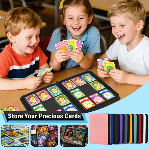 Miniatura 7 de Carpeta de tarjetas coleccionables Zofly con 9 bolsillos, álbum de colección de tarjetas con cremallera, resistente soporte para 540 tarjetas