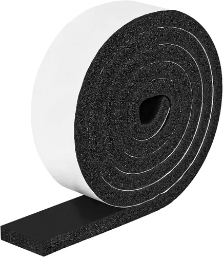 Miniatura 8 de Tiras de espuma con adhesivo de 1 pulgada de ancho x 1 pulgada de grosor, burlete de neopreno de alta densidad de celda cerrada para aislamiento