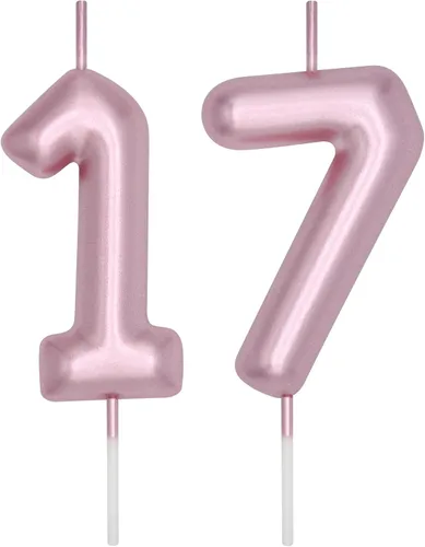Miniatura 22 de DERVENTA Vela con números de 2.36 pulgadas, decoración perfecta para cumpleaños, brunch, postre, pastel, 1 pieza (número 0 rosa)