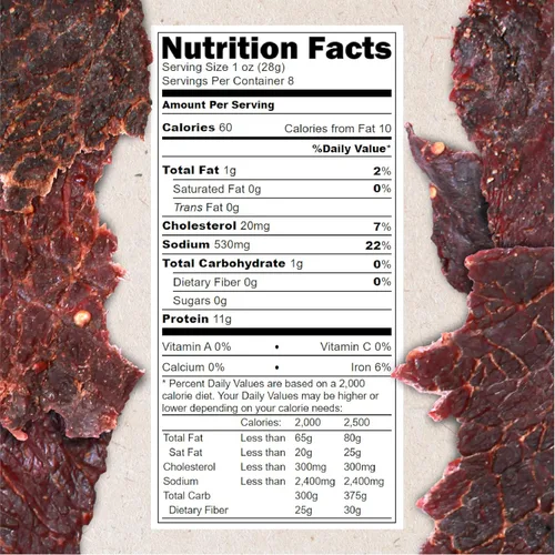Miniatura 2 de Hardtimes Cecina de res artesanal - Sabor a pimienta negra - Frasco de 8 oz