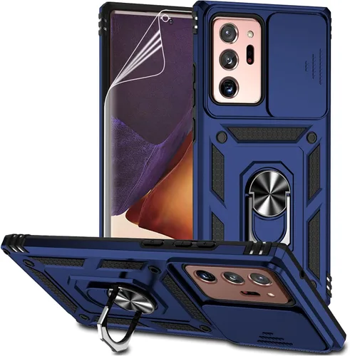 Miniatura 16 de Funda para Samsung Galaxy Note 20 Ultra con cubierta para lente de cámara, protector de pantalla HD, prueba de caídas de grado militar, soporte