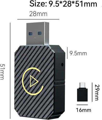 Miniatura 2 de Wireless CarPlay Adapter for BMW X6 M 2021 2022 2023 2024 2025 2026, 2 in 1 Plug and Play Fast Stable Converts Wired Car Play to Wireless CarPlay