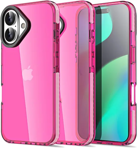 Miniatura 114 de AICase Funda protectora para iPhone 16 compatible con iPhone 16, delgada, ligera, transparente [no amarillenta] Diseño vibrante