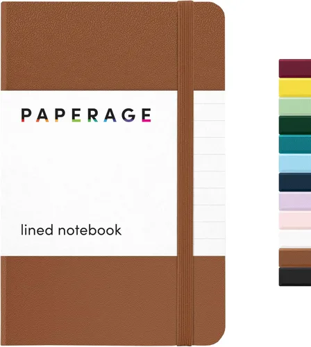 Miniatura 20 de Juego de 2 cuadernos blocs de notas de bolsillo pequeño, pauta universitaria, 3.7 x 5.6 pulgadas, minidiario de tapa dura, papel grueso de 3.5 Negro