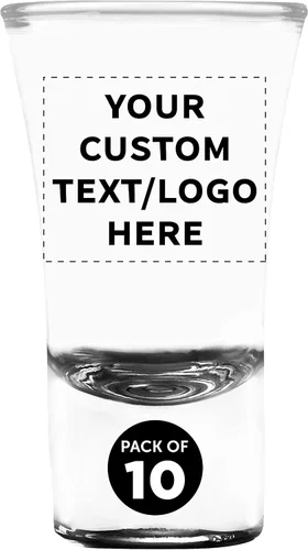 Miniatura 14 de Lord Shooter - Vasos de chupito grabados personalizados de 1.75 onzas, paquete de 10/50/100, texto personalizado, logotipo, fiesta de cumpleaños
