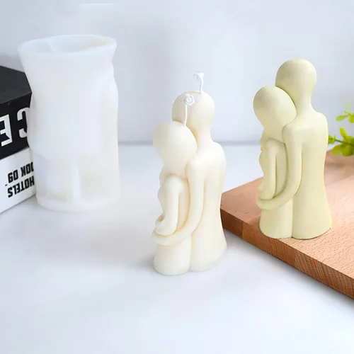 Miniatura 3 de Molde de Cuerpo de Niña de Resina para Vela en Pareja - Molde de Silicona 3D para Fundición de Arcilla y Resina - Suministros para Artesanía RX-68