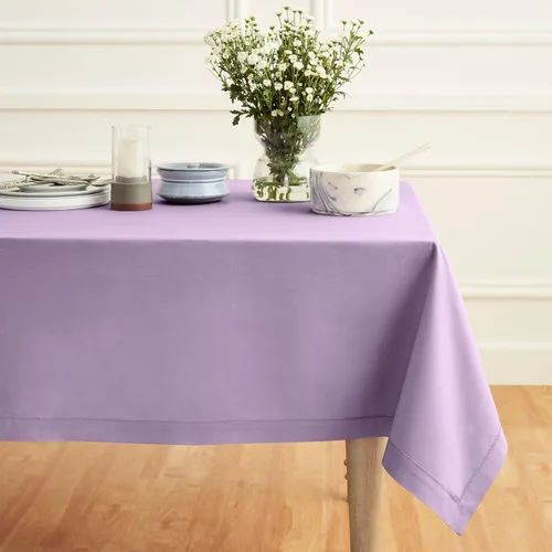 Miniatura 23 de Solino Home Mantel cuadrado de lino y algodón con vainica, 52 x 52 pulgadas, lavable a máquina para verano, 4 de julio