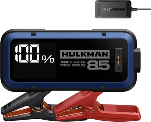 Miniatura 10 de Hulkman Alpha85, Gris Espacial, Arrancador Inteligente de 2000A 74Wh, Amplificador de Batería de Coche Portátil de 12V con Pantalla de 3.3", Paquete