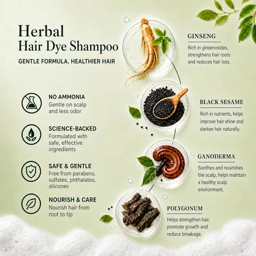 Miniatura 5 de Champú de tinte para cabello negro para cabello gris, champú instantáneo de color de cabello, champú de larga duración, champú para cabello negro
