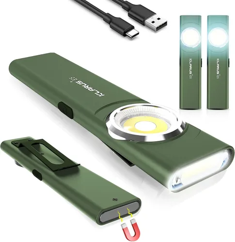 Miniatura 13 de Klarus E5 2 piezas de linterna de bolsillo, linterna recargable EDC, súper delgada 4.2x1x0.3 pulgadas, 600 lúmenes, puerto USB-C, IPX4, fuente