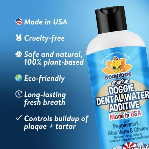 Miniatura 2 de Bodhi Dog Peppermint - Aditivo de agua dental para perros – Aditivo de agua dental para perros y mascotas – Dientes, aliento y encías saludables