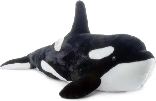 The Petting Zoo Orca - Peluche de peluche, regalos para niños, animales marinos Wild Onez, juguete de peluche de ballena, 33 pulgadas